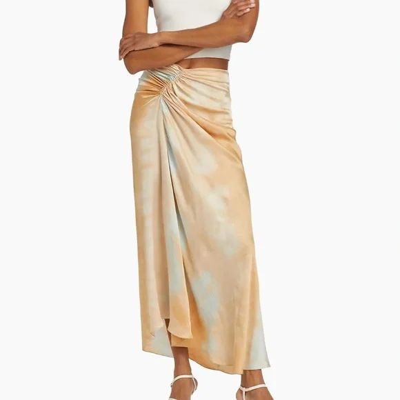 A.L.C Grace Dyed Rushed Midi Skirt size 6 - Picture 12 of 12